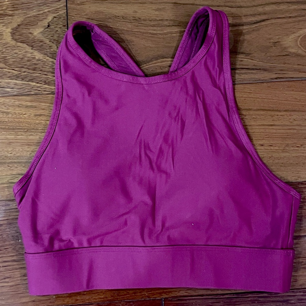 Fabletics Siena High Impact Sports Bra in Berry Burst